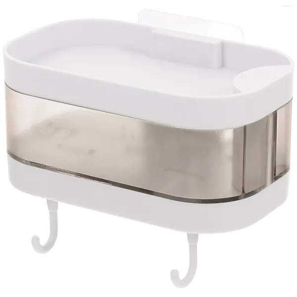 Porte-savon 1 pièce, boîte sans poinçon pour salle de bain, support de vidange créatif rotatif