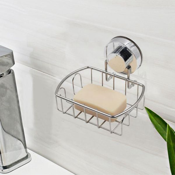 Porte-savon en acier inoxydable 304 porte-vaisselle à ventouse pour douche salle de bain baignoire et cuisine évier barre économiseur plateau
