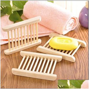 Plats à savon Bamboo Wood Dish Savers SOAPS SOAPS POUR LA SALLE SALLE GARDE BARS SEC CERSONNE CETION CELOST FILCTION DU TP TPIN