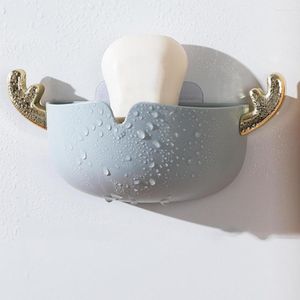 Zeepgerechten doos waterdichte muur gemonteerd buiks niet-inarmtige milieuvriendelijke zeep houder in dubbele gebruik met lekgat badkameraccessoires