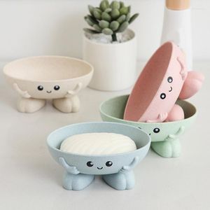 Soap Derees Cartoon Shape Doos PP Holder Non Slip Dish Opbergplaat Teledeksel Badkamerbenodigdheden Gadgets Home Accessoires