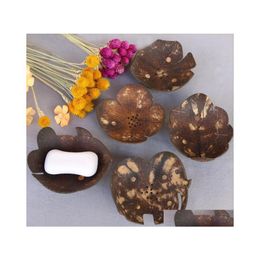Zeepgerechten natuurlijke retro kokoshouder duurzame houten lade container voor badkamer huizenaccessoires drop levering tuin bad dhavy