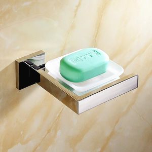 Porte-savon porte-vaisselle de salle de bains en acier inoxydable avec verre lisse miroir polonais produits finis savon