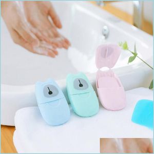 SOAPS 50 PCS/BOX DISINFECTANTEN SOAP SOOP BUIDEN Draagbaar Was Handpapier Persoonlijke aromatherapie Tabletten Drop Delivery Home Garden Dhlyt