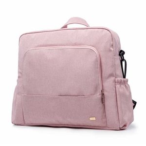 Soboba Sac à langer rose imperméable pour soins de bébé Multi-fonctionnel Sac à dos à couches de grande capacité Sac de voyage avec 2 sangles 211025