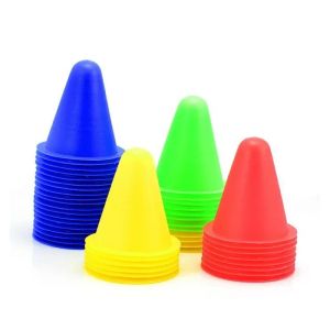 Soccer 10pcs / Set Skate Marker Training Road Connes Roule de football Soccer Rugby Soft Tower Skating Obstacles Rouleau Skate Pile Supplies