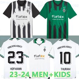 Soccer 23 24 Borussia Monchengladbach Soccer Jerseys Fans Joueur Version 2023 2024 Home Gladbach Elvedi Plea Zakaria Neuhaus Ginter Thuram Men Kids Kit Kit Foootball Sh