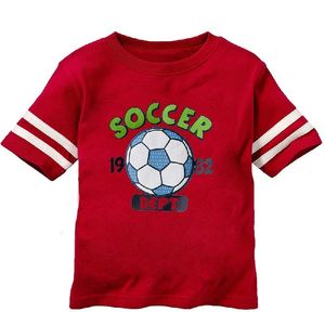 Voetbal baby jongens t-shirts kinderen kleding mode zomer mouw t-shirts voor meisje tops jersey Tees outfits 0 1 2 3 4 5 6 7 jaar 210413