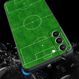 Case de teléfono de campo de fútbol de fútbol para Samsung Galaxy S23 Ultra S22 S21 S20 Fe 5G S10 S10E S9 S8 más nota 20 Cubierta blanda