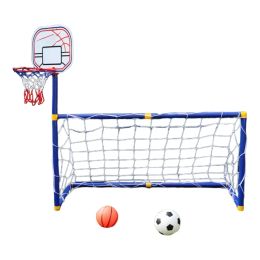 Soccer Children's Outdoor Sports Football Objectif Twoinone Suit Boys and Girls Basketball Stand Portable Football Goal Plastic Toy Mini