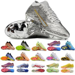 Voetbalschoenen 25e verjaardag VAP0R 15 XV Elite FG XXV Metallic Zilver United Guava Ice Mbappes CR7 Generatie Metallic Coppe Voetbalschoen Gebonden voetbalschoenen