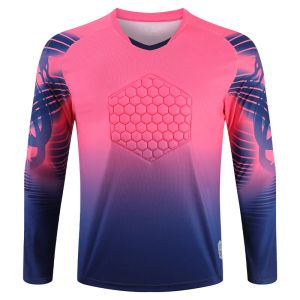 Football de football Longue manches Goldient Geeper Uniforms Sport Training New Brepwable Top Soccer Coffre Pad Spring Automne Jersey