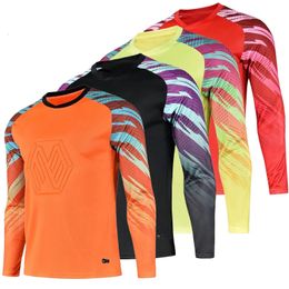 Camisetas de portero de fútbol Camisas Hombres Niños Fútbol Mangas largas Uniformes de portero Adultos Niños Camiseta de fútbol Kit Portero 240301