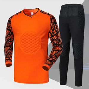 Conjunto de portero de fútbol para hombre, kit deportivo, esponja en blanco, traje de entrenamiento de portero de fútbol, uniformes de camiseta de fútbol de secado rápido 240325