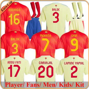 2024 Euro Cup Espagne Soccer Jersey Morata Ferran asensio 24 25 Spanish National Team Football Shirt 2025 Men Kids Kit Retour à la maison Camisetas Espana Rodri Olmo Ansu Fati