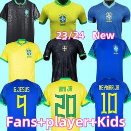 Brasil 23 24 voetbalshirt VINI JR PAQUETA COUTINHO BRAZILIË Camiseta de futbol MARQUINHOS SILVA brasil RICHARLISON 2024 MANNEN Spelerversie DAMES voetbalshirt