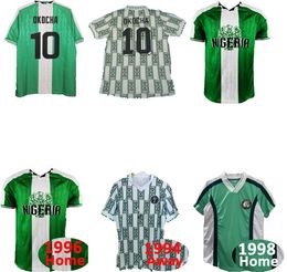 Voetbaltrui 86 94 95 98 Vintage Finidi Retro Okocha Kanu Okoro Okechukwu Dayo Ojo Amokachi Osas Ikpeba Green Football Shirt Kits Nationaal Team Niriliya