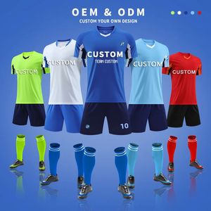 Ensemble de maillots de football, nom et numéro personnalisés pour hommes, uniforme de conception personnalisé pour enfants, Kit de vêtements de football, conception gratuite 240314