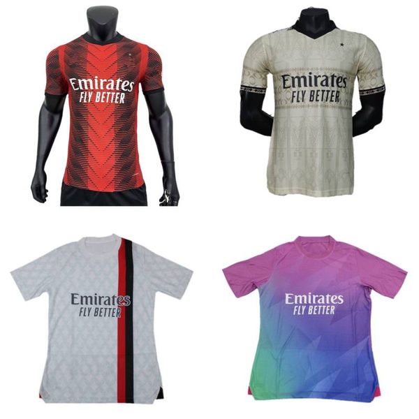 2023/24 AC RAFA Leao Player Version Soccer Jersey 2024 Pulisic Reijnders Milans Bennacer Giroud Shirt Chukwueze Musah Loftus-Cheek Theo Okafor Pleasure Football