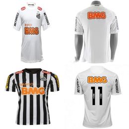 Voetbalshirts 12 13 Santos FC Retro 10# Jr Ganso Elano Borges Felipe Anderson Vintage Classic Home Away voetbalshirt voor mannen Maillot Foot