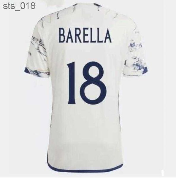 Jerseys de fútbol 125.o Italia Maglie Da Calcio BARELLA Italia 2024 Camisetas de fútbol T Mujeres Hombres Set Kit para niños Uniforme de entrenamiento Versión del jugadorH240307