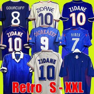 Voetbalshirts 1998 Retro 2002 Zidane Henry Soccer Jerseys 1996 2004 Platini Football 1984 Shirt Trezeguet 1982 2006 Deschamps Petit 2000 Pires Maillot de footbal D