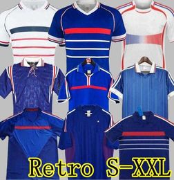 Camisetas de fútbol 1998 Retro Jersey 96 98 02 04 06 ZIDANE HENRY kit camiseta 2000 Inicio Trezeguet uniforme de fútbol