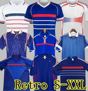 Soccer Jerseys 1998 Retro Jersey 96 98 02 04 06 Zidane Henry Kit Shirt 2000 Home Trezeguet voetbaluniform
