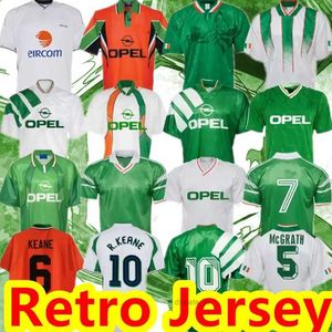 Jerseys de football 2002 1994 IRLAND RETRO SOCCER JERSEY 1990 1992 1996 1997 Home Classic Vintage Irish McGrath Duff Keane Staunton Houghton McAteer Football Shirt 666
