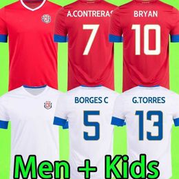 Voetbalshirts 2022 Costa Rica voetbal jersey Home 22 23 J.Vargas Duarte A.Contrera Venegas J.Campbell G.Torres F.Calvo voetbaluniform shirts volwassen mannen