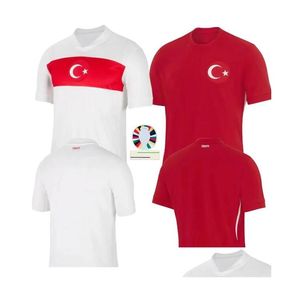 Jerseys de football 2024 2025 Turkiye Jersey E Coupe Turkey National Team Home Away Demiral Kokcu Yildiz Enes Calhanoglu Shirts de football Kit Otfsg