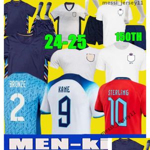 Jerseys de football 2024 Englands Bellingham 150 ans 23 24 25 Maillot de football de l'équipe nationale Toone Blanc Bright Kane Sterling Rashford Sa Ot1Du