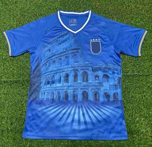 Maillots de football 2024 Italie Années Anniversaire Joueur Version Maglie Da Calcio Italia Chemises de Football Hommes Ensemble Enfants Kit UniformeH2434