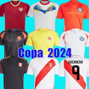 Jerseys de football 2024 Pérou Jerseys Colombia Football Shirts Venezuela Jerseys Copa 2024 25 Uniforme Copa America Men Kids Sets Kits Uruguay Football Jersey Cuev
