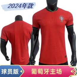 Voetbaljerseys 2024 Portugal Home Jersey, voetballer en fan -editie trui met afdrukbaar nummer