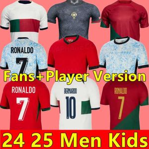 Jerseys de football 2024 Portuguesa Portugal Jerseys de football Ruben Ronaldo Joao Portugieser 23 24 25 Kit de football portugais Men Kit Kit Kit Cup Team Portugals