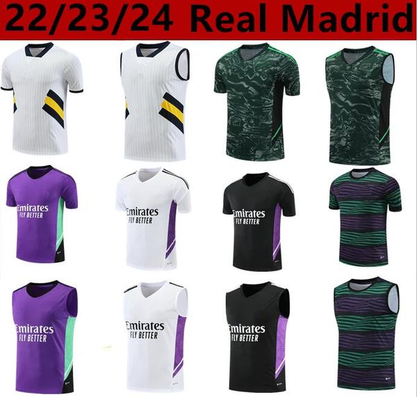 Jerseys de football 22 23 24 Football Sportswear Set Real Madrids Tracksuit Top 22/23 Benzema Men Football Set Chandal Futbol Survey Madrides Training Shirt