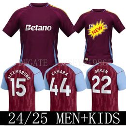 2425 Aston Villas Jerseys Jerseys Kits Kit Home 2025 2024 Mings McGinn Buendia Football Shirt Entrenamiento Versión de los fanáticos Camisetas Futbol Watkins Maillot Foot 888