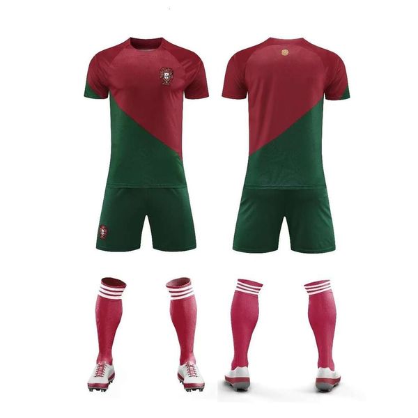 Jerseys de football 22-23 Portugal Home Team Football Jersey Set, maillot, vêtements pour enfants adultes, taille 14-2xl