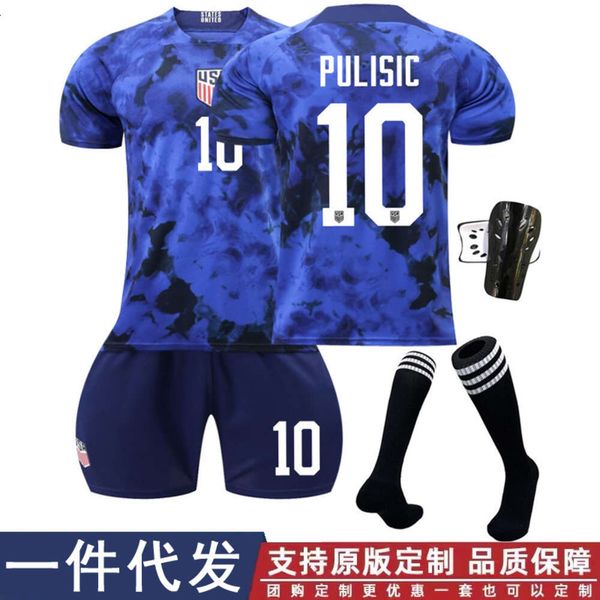 Soccer Jerseys 2223 US AWAY BLUE PRINT Taille Pulicitch 10 McKeny 8 Morris 13 Jersey Football