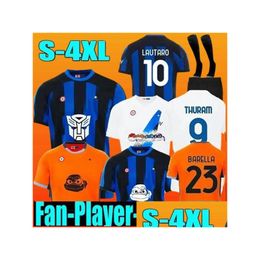 Jerseys de football 23 24 Alexis Lautaro Thuram Barellafrattesi Final 2023 Maglie Football Shirt Child Third Special Inters Milans Fans Pla Otnyc