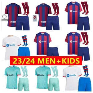 Maillots de football 23 24 ANSU FATI BARCELONAS PEDRI GAVI R. ARAUJO FERRAN RAPHINHA 2023 2024 F. DE JONG BARCA Camisetas maillot de football hommes et enfants kit