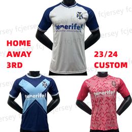 Voetbalshirts 23 24 CD Tenerife MELLOT ENRIC GALLEGO Home Away 3Rd MICHEL SHASHOUA ELADY Voetbalshirt voor heren Uniformen RUBEN BORJA GARCES