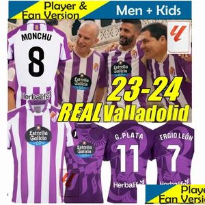 Jerseys de football 23 24 Real Valladolid Jersey Amallah 2023 2024 Club Sad Camisetas de Futbol Équipement G. Plata Monchu Hommes Football Shir Otkav