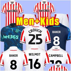 Soccer Jerseys 23 24 Stoke City Mikel Campbell Smith Fletcher Powell Brown Clucas Kits Home 2023 2024 Baker Men Kids Kit Football Shir DH0FZ