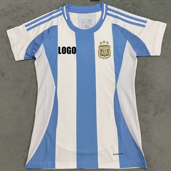 Jerseys de football 2425 Argentine Home Womens Football Jersey à manches courtes S-xxl