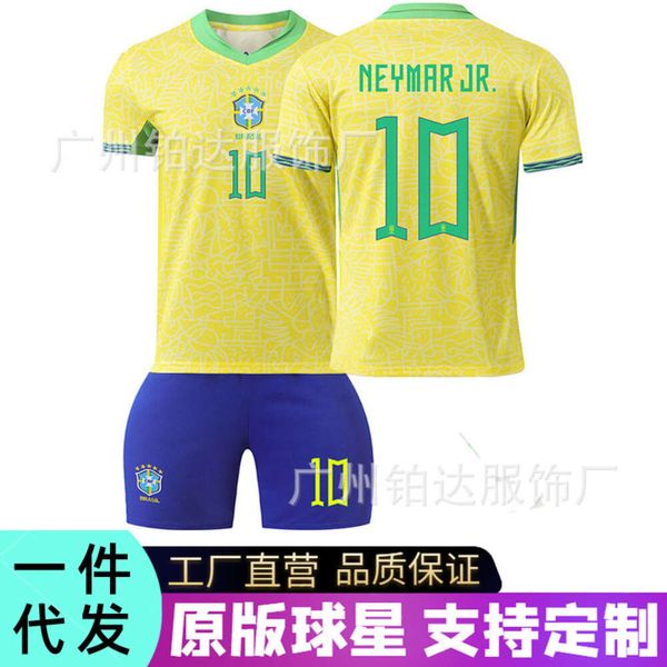 Jerseys de football 25 Jersey de football à domicile brésilien Neymar 10 Charlison 9 Kit Team Kit