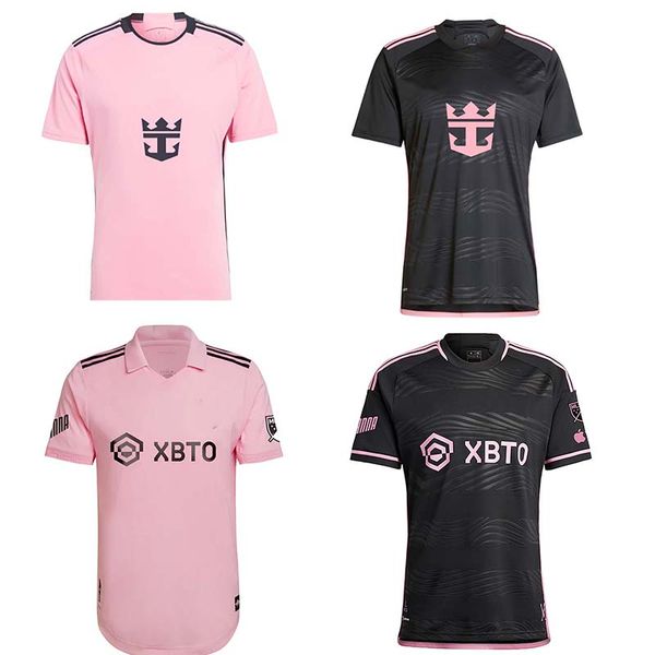 Jerseys de fútbol adulto CF MesSIS SUAREZ Inter MiamiS Matuidi HIGUAIN CAMPANA YEDLIN BECKHAM 23 24 fútbol hombres niños Fans versión MLSs kits de camisa niño