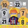 2023 GAVI Lewandowski Pedri Soccer Jerseys 22 23 4th Kounde Ansu Fati Ferran Kessie F. de Jong Raphinha Dembele Barcelonas Camisetas de Football Shirt Men Kids set