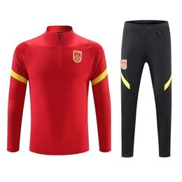 Voetbaljerseys Herfst Winter Lange mouwen voetbaltrainingspak voor Chinese thuis weg volwassen wedstrijden L-4XL